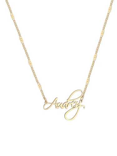 Collier Minimaliste Lettre Acier Titane