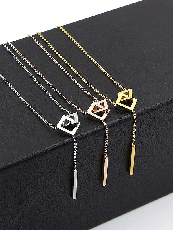 Titanium Tassel Trend Necklace