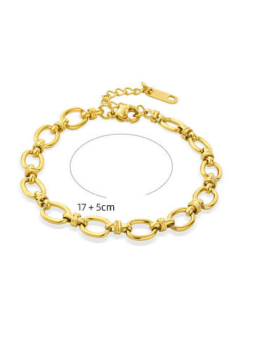 Titanium Steel Geometric Hip Hop Link Bracelet