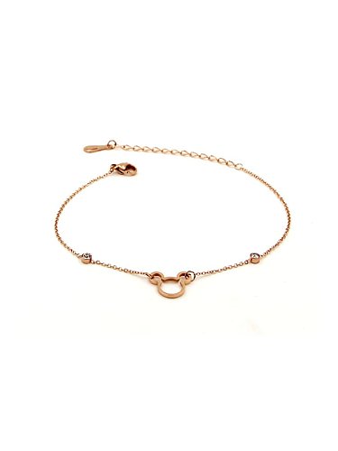 Titanium mickey Rosary Cute Anklet