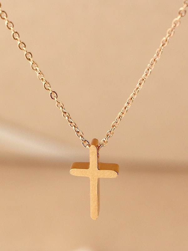Titanium Cross Minimalist Necklace