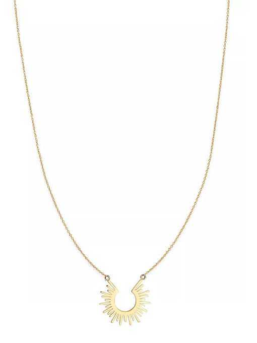 Stainless steel Minimalist Leaf Pendant