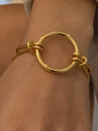 Brass Geometric Minimalist Cuff Bangle