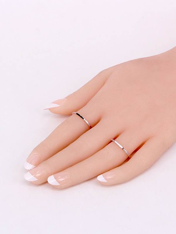 Titanium Enamel Geometric Minimalist rings