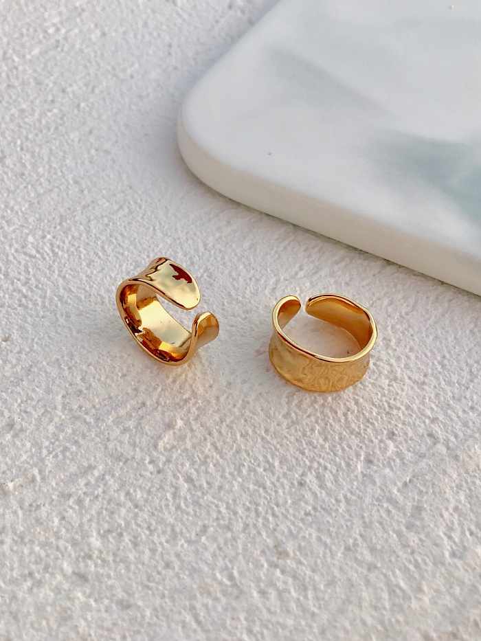 Copper Irregular Minimalist Free Size Band Ring