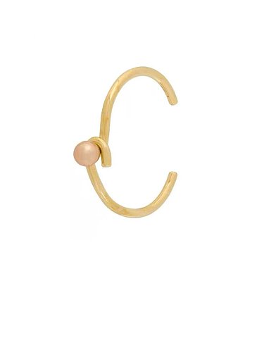 Bracelet manchette minimaliste rond en cuivre