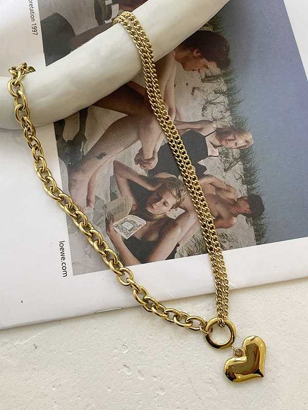 All-Match-Halskette aus nicht verblassendem, glänzendem Love-Titan-Stahl
