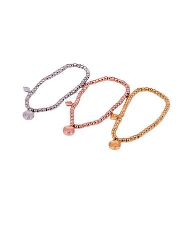 Bracelet perlé minimaliste de souris en acier au titane