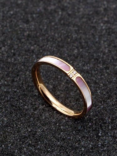 Titanium Shell Geometric Minimalist Band Ring
