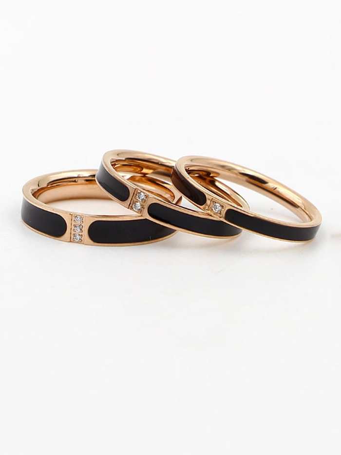 Titanium Enamel Geometric Minimalist Band Ring