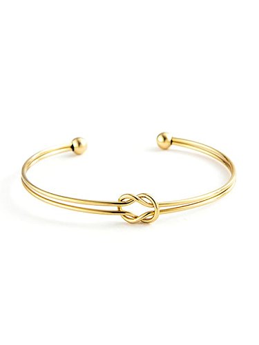 Brazalete minimalista geométrico de acero titanio