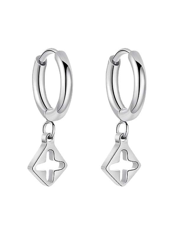 Titanium Steel Cross Minimalist Huggie Earring