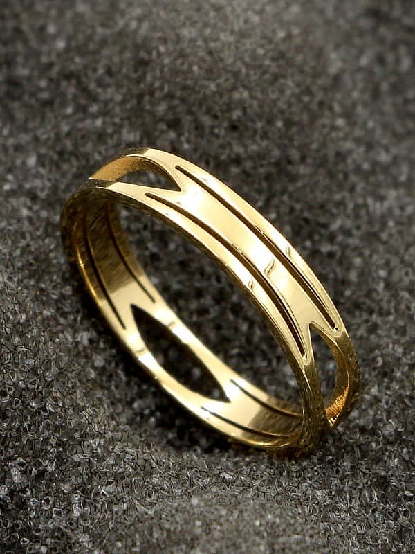 Titanium Hollow Minimalist Band Ring