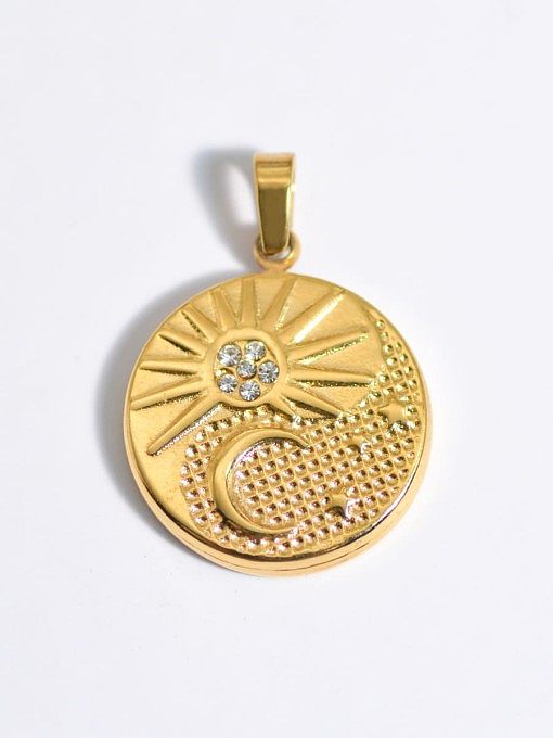 Evil Eye Titanium Steel Resin Enamel Vintage Pendant