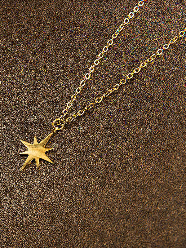 Collier minimaliste étoile en acier inoxydable