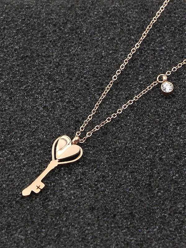 Titanium Key Dainty Necklace