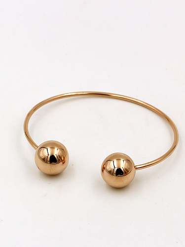 Titanium Ball Minimalist Cuff Bangle