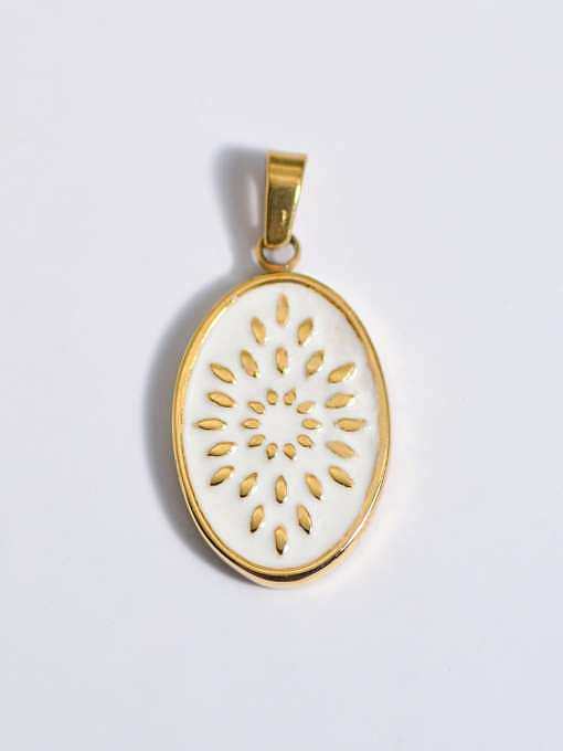 Evil Eye Titanium Steel Resin Enamel Vintage Pendant