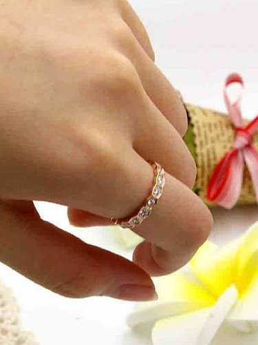 Titanium Cubic Zirconia Dainty Band Ring