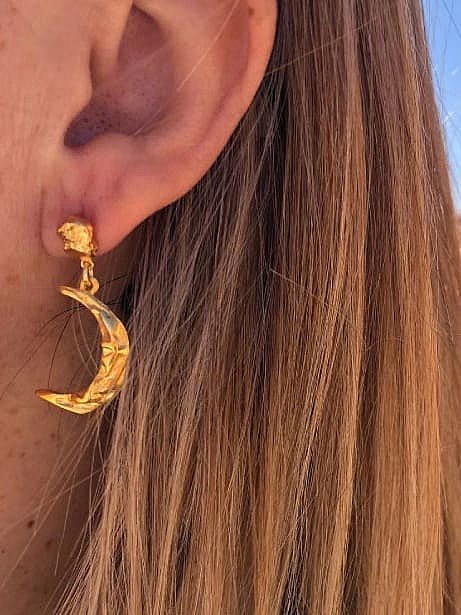 Brass Irregular Geometric Vintage Drop Earring