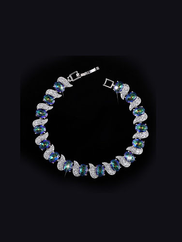 Bracelet élégant en cuivre avec zircon