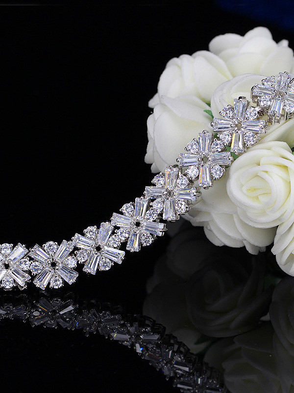Luxury Shining Zircon Wedding Bracelet