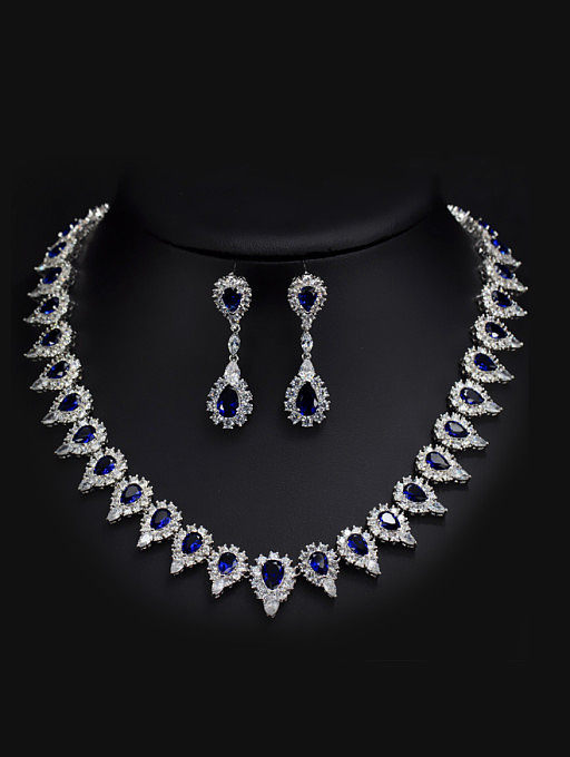 Wedding Party Water Drop Two Pieces Jewelry Set
