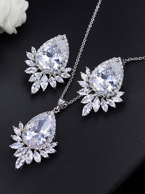 AAA Zircons Fashion Two Pieces Jewelry Set