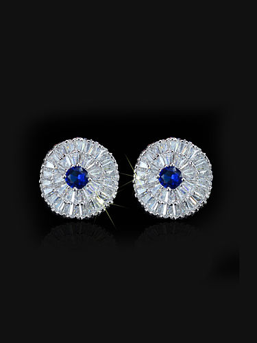 Simple Style Noble Round Stud Cluster earring