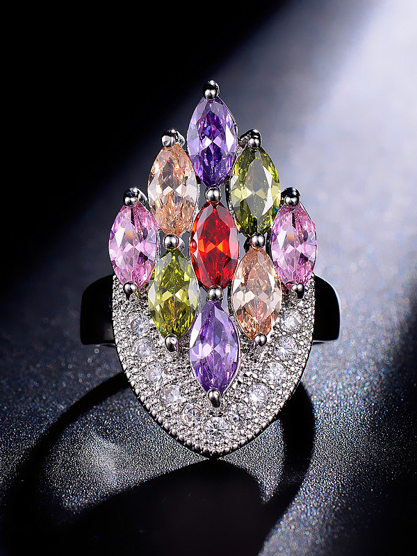 Fashion Colorful Zircons Ring