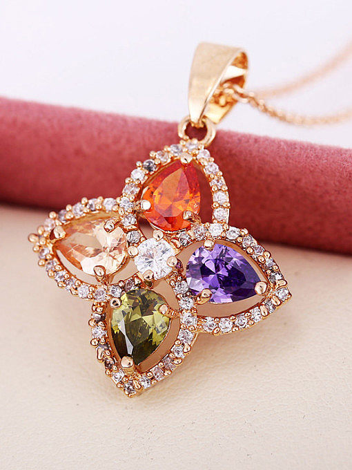 Classical Style AAA Colorful Zircons Necklace