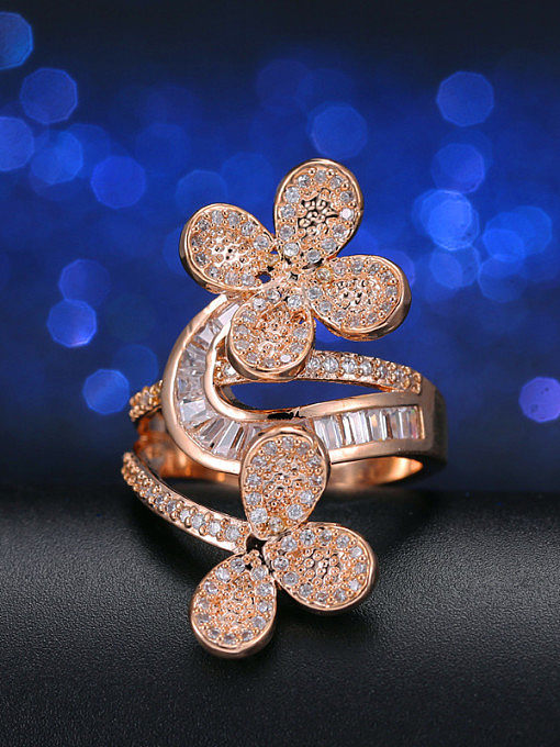 Fashion Exaggerate Flower Cocktail Ring