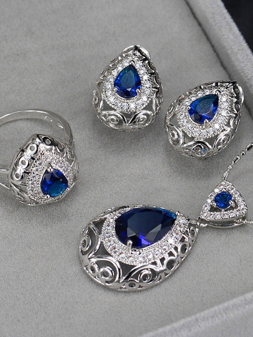 Retro Wedding Accessories Color Jewelry Set