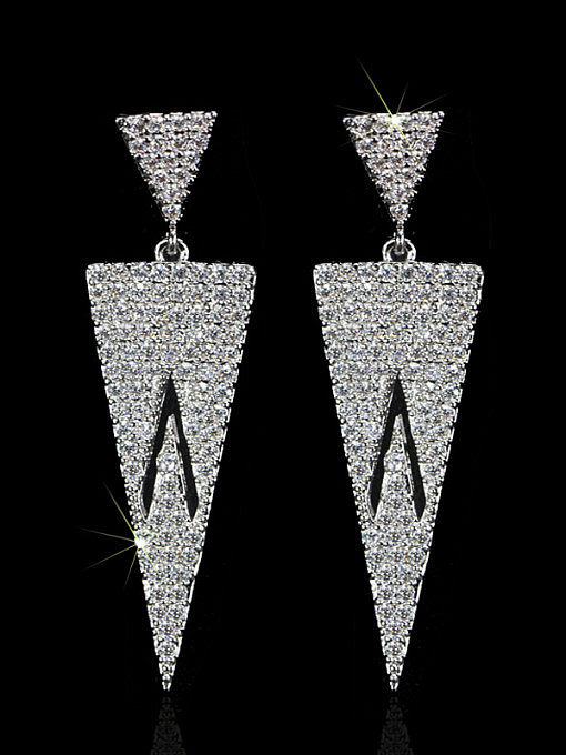 Delicate Triangle drop earring