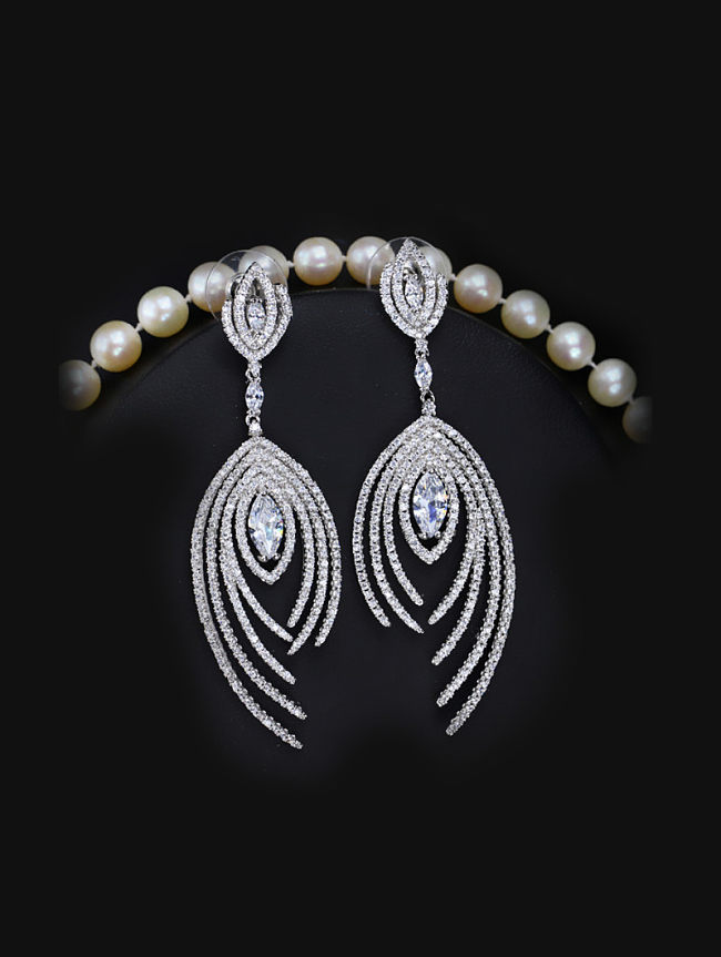 Personality Fashion Wedding Drop Cluster earring