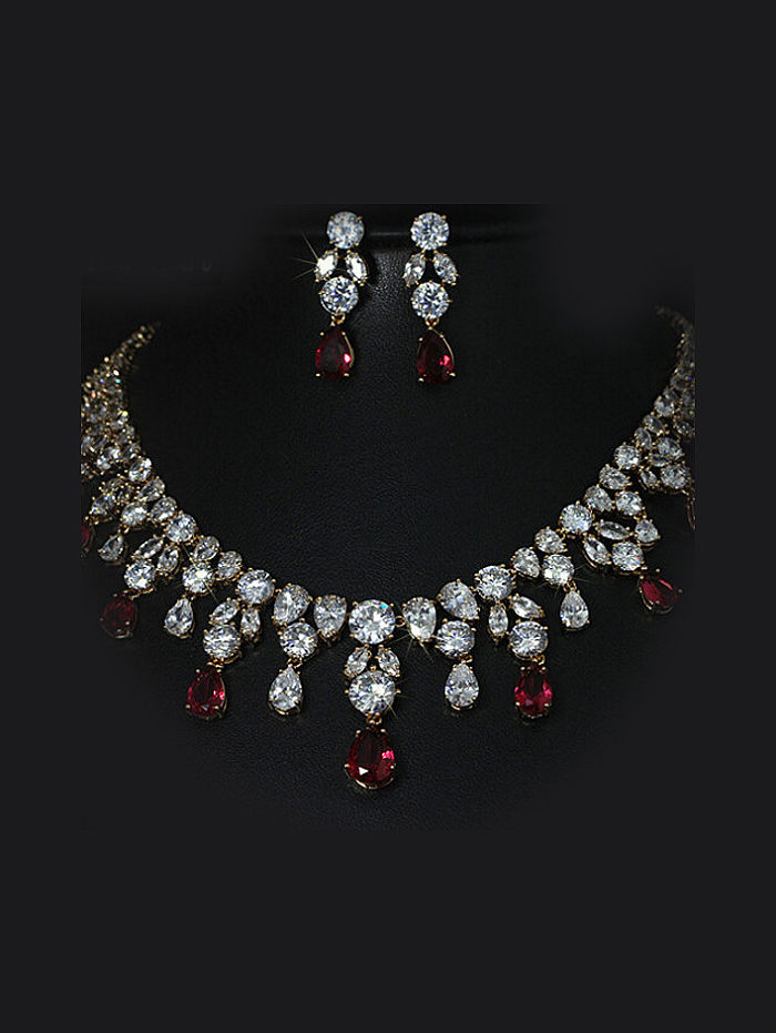 Conjunto de joias de duas peças para casamento simples e elegante