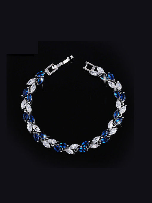 Fashion AAA Zircon Leave-shape Bracelet