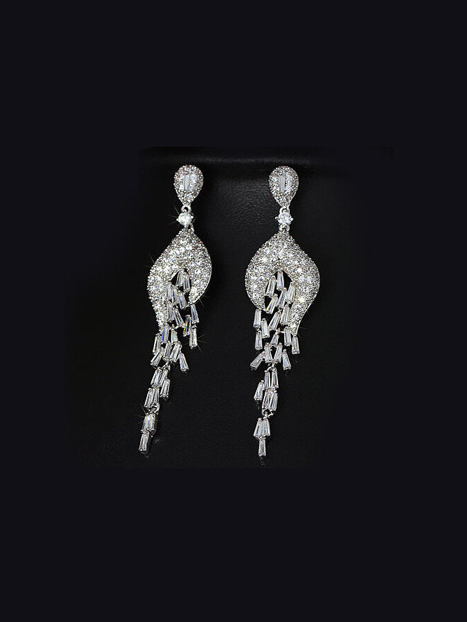 Luxury Wedding Party Drop Cluster earring