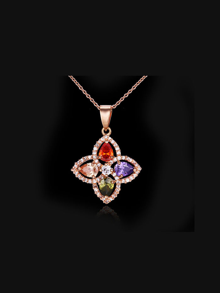 Classical Style AAA Colorful Zircons Necklace