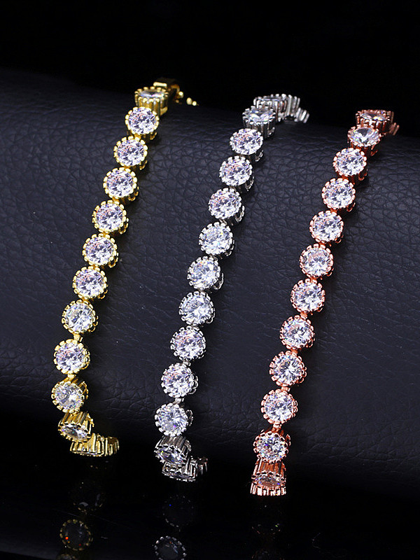 Classic Simple and elegant Micro-inlaid Zircon Bracelet (adjustable size 17CM-19CM)