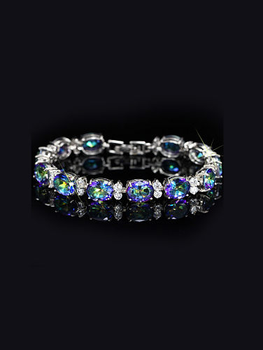 Bracelet Zircon Plaqué Platine