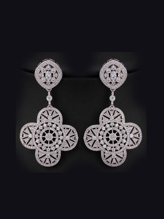 Dazzling Flower drop earring