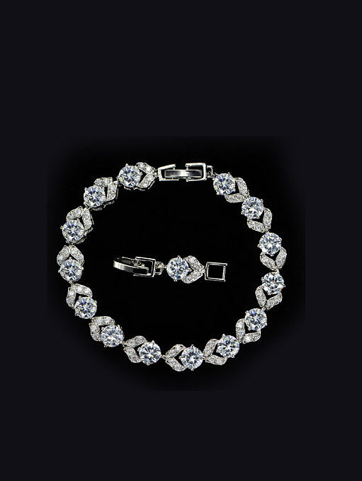 Colorful Zircons Fashion Copper Bracelet