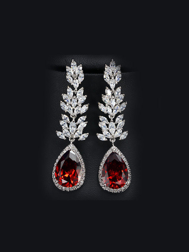 Western Style Copper Drop Cluster earring
