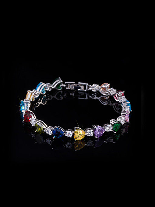 Exquisite Heart-shape AAA Zircon Bracelet