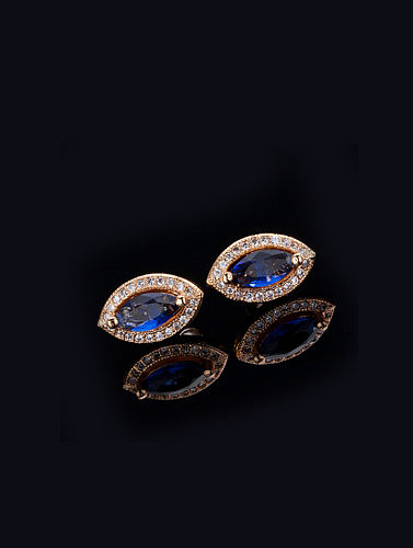 AAA Zircon Eye-shape stud Earring