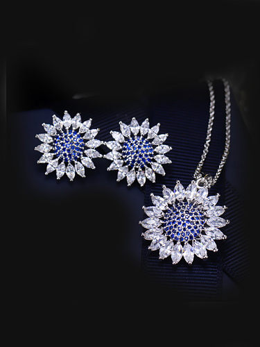 Round Solar Wedding Accessories Jewelry Set