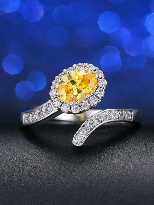 Color Zircon Opening Cocktail Ring