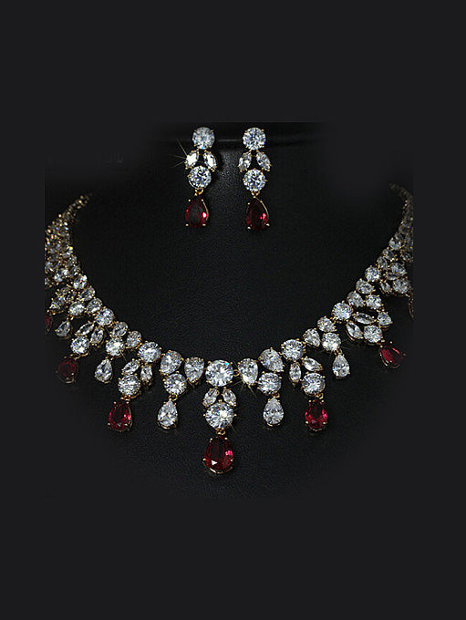 Conjunto de joias de duas peças para casamento simples e elegante