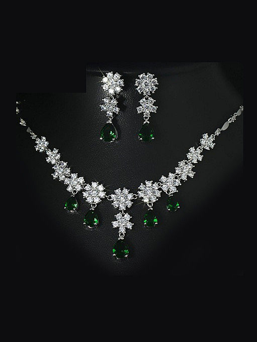 Conjunto de joias de duas peças de luxo da moda